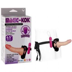 MAGIC KOK 16.5 CM TTREML  DOLU SKLEBLR PENSL STRAP-ON PROTEZ PENS C-167